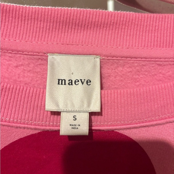 Maeve Pink Sweatshirt with Red Accents - Picture 3 of 3